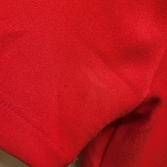 Pretty Little Thing Dress Peplum Mock Neck Zip Back Short Sleeve Size US 12 - Picture 5 of 16